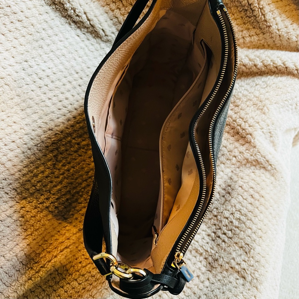 Kate Spade Black Pebbled Leather Shoulder Hobo with Gold Hardware - Picture 5 of 8